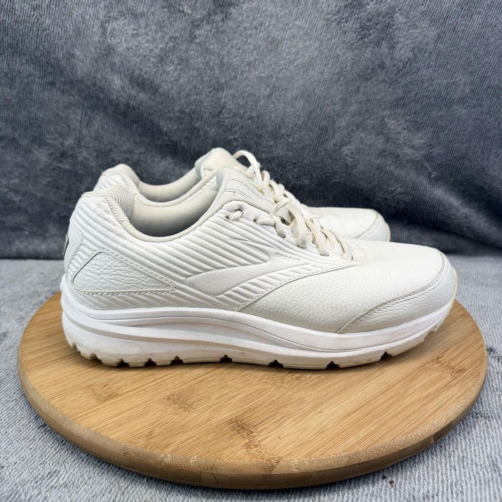 Brooks Addiction Walker Shoes Womens Size 9 White Walking Sneakers 1203071B142